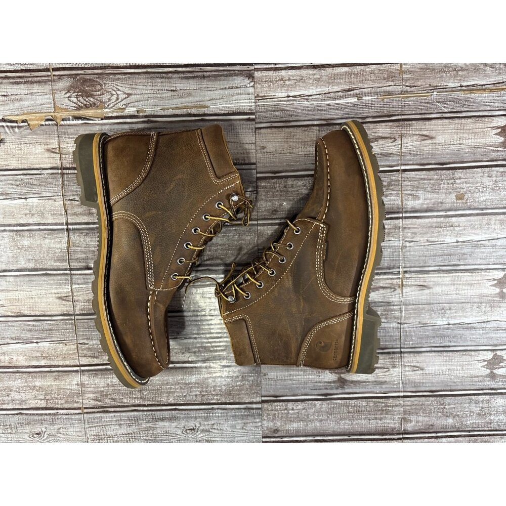 Carhartt 6" Waterproof Work Boots size 11 color Brown Style CMW6197 - Picture 6 of 12